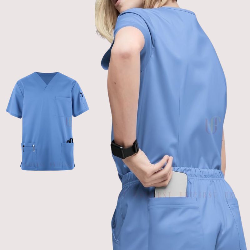 Mẫu đồng phục Scrubs phòng phẫu thuật xanh nhạt